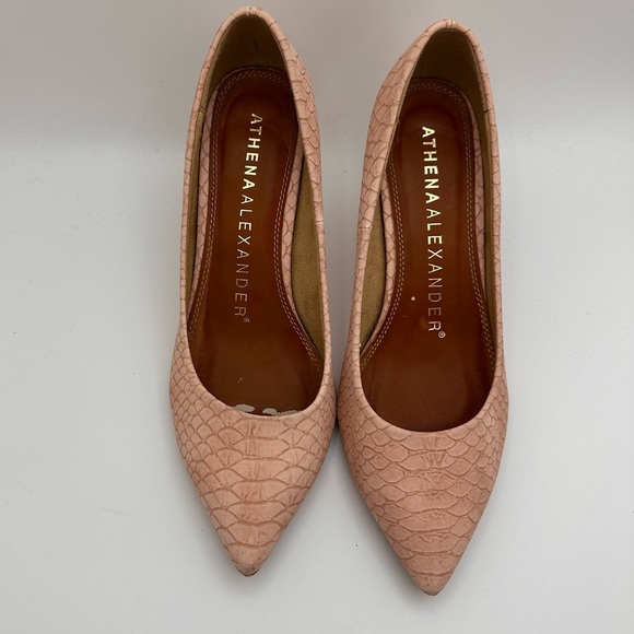 Athena Alexander Blush Pink Textured Heels Size 8 - Picture 5 of 7